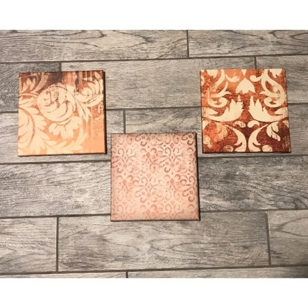𝅺canvas Art Print Orange and Cream Size three actual prints